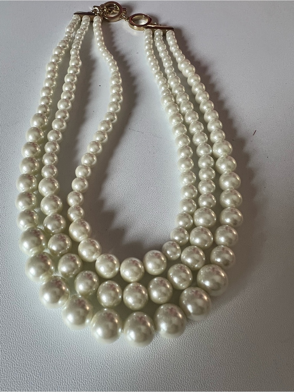 Anne Klein Women’s 17” Pearl Collar Necklace with extender - Picture 3 of 6